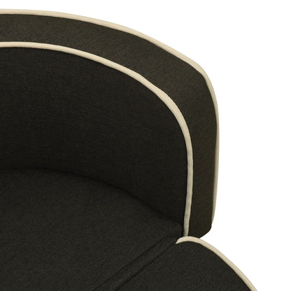 Berkfield Foldable Dog Sofa Dark Grey 76x71x30 cm Linen Washable Cushion