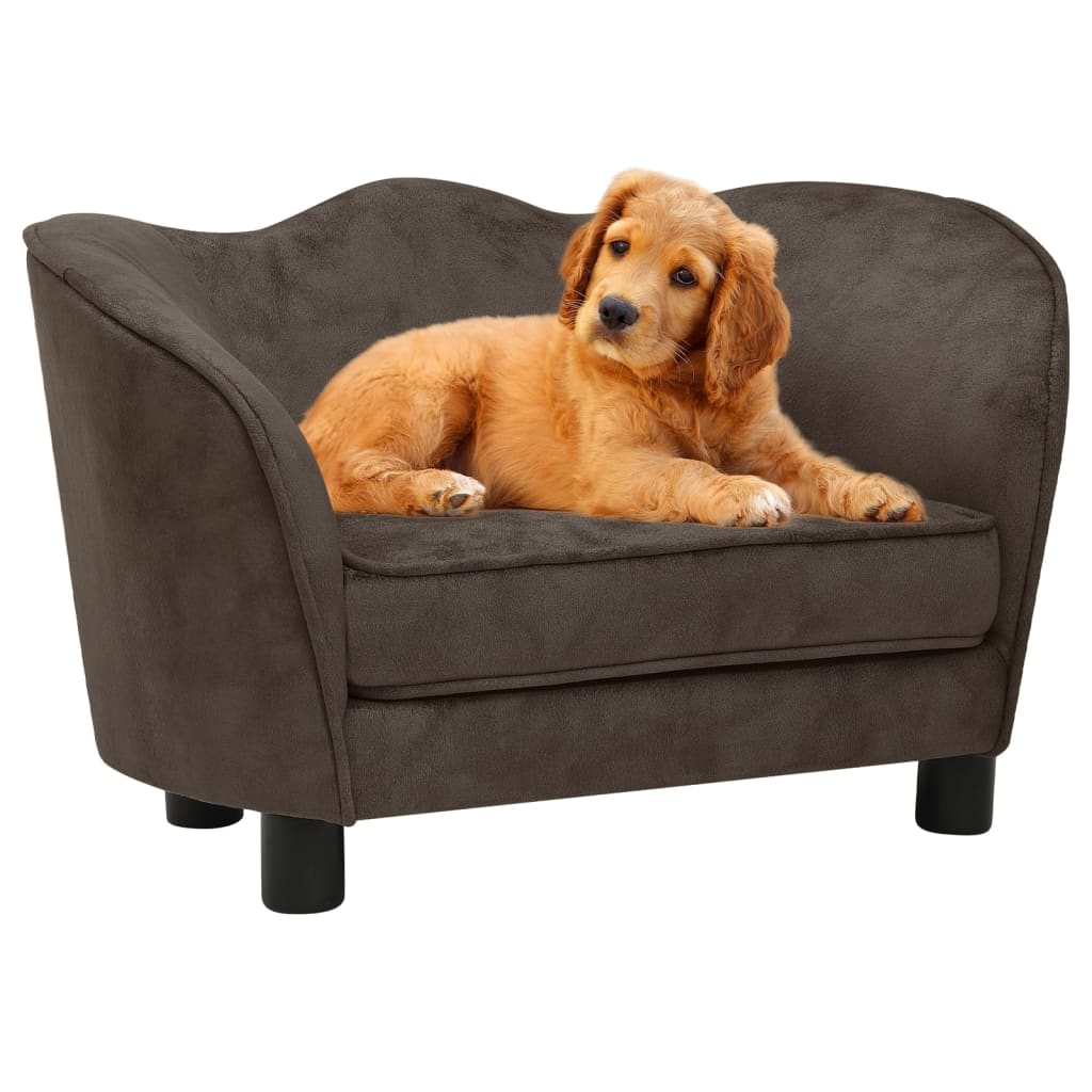 Berkfield Dog Sofa Brown 66x43x40 cm Plush