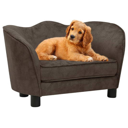 Berkfield Dog Sofa Brown 66x43x40 cm Plush