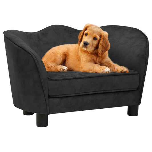 Berkfield Dog Sofa Black 66x43x40 cm Plush
