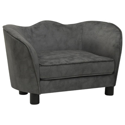Berkfield Dog Sofa Dark Grey 66x43x40 cm Plush
