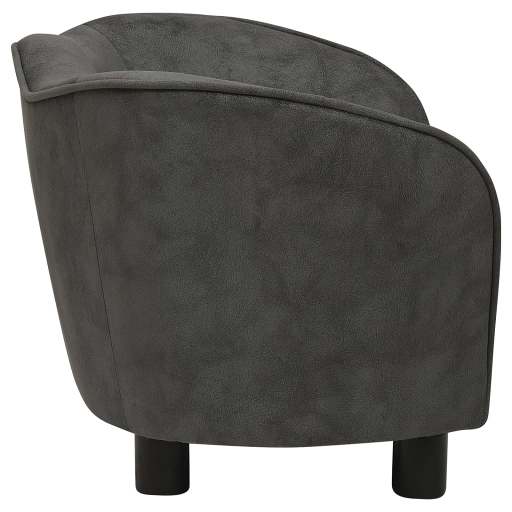 Berkfield Dog Sofa Dark Grey 66x43x40 cm Plush