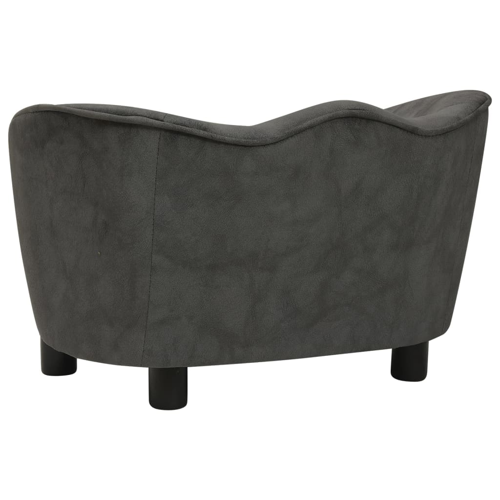 Berkfield Dog Sofa Dark Grey 66x43x40 cm Plush