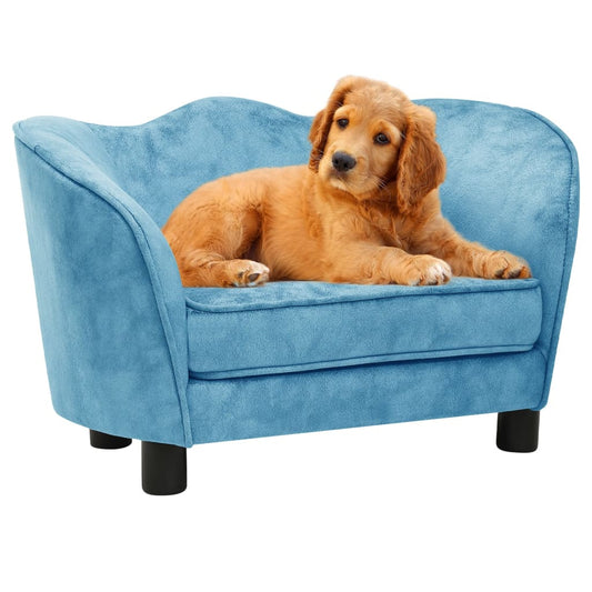 Berkfield Dog Sofa Turquoise 66x43x40 cm Plush