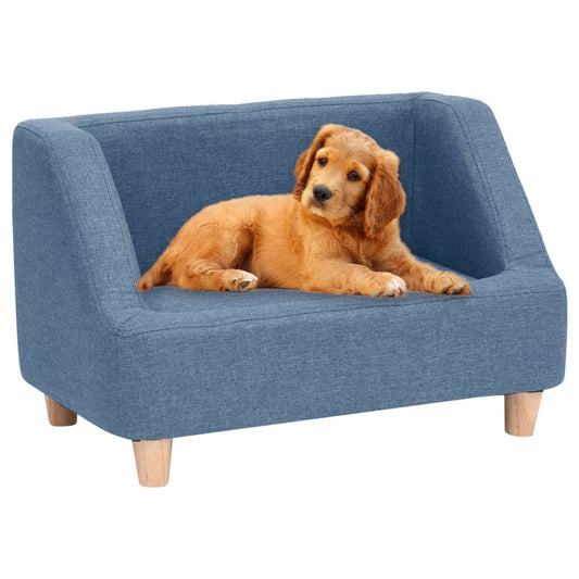 Berkfield Dog Sofa Blue 60x37x39 cm Linen