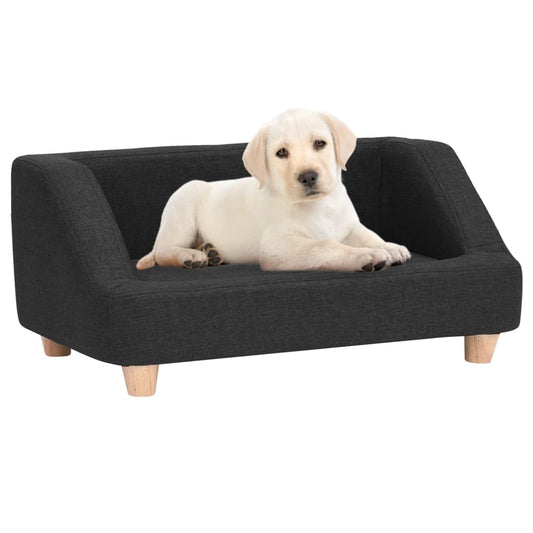 Berkfield Dog Sofa Black 95x63x39 cm Linen