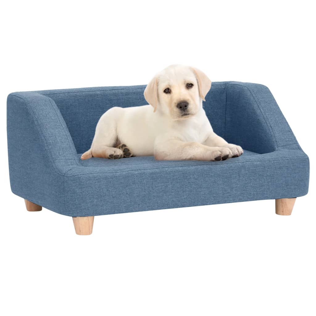 Berkfield Dog Sofa Blue 95x63x39 cm Linen