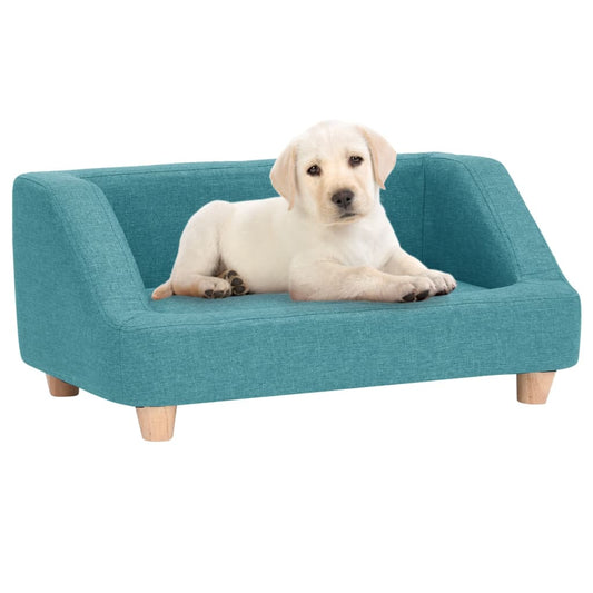 Berkfield Dog Sofa Turquoise 95x63x39 cm Linen