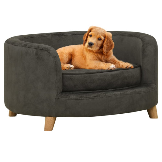 Berkfield Dog Sofa Dark Grey 69x69x36 cm Plush