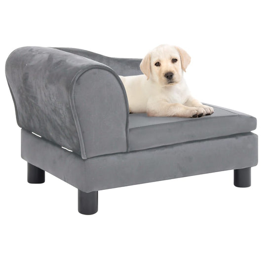 Berkfield Dog Sofa Grey 57x34x36 cm Plush