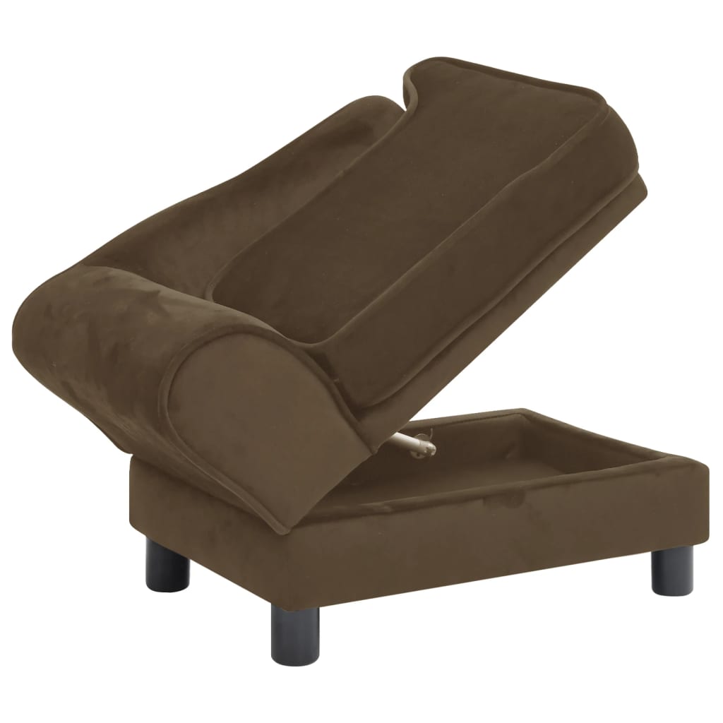 Berkfield Dog Sofa Brown 57x34x36 cm Plush