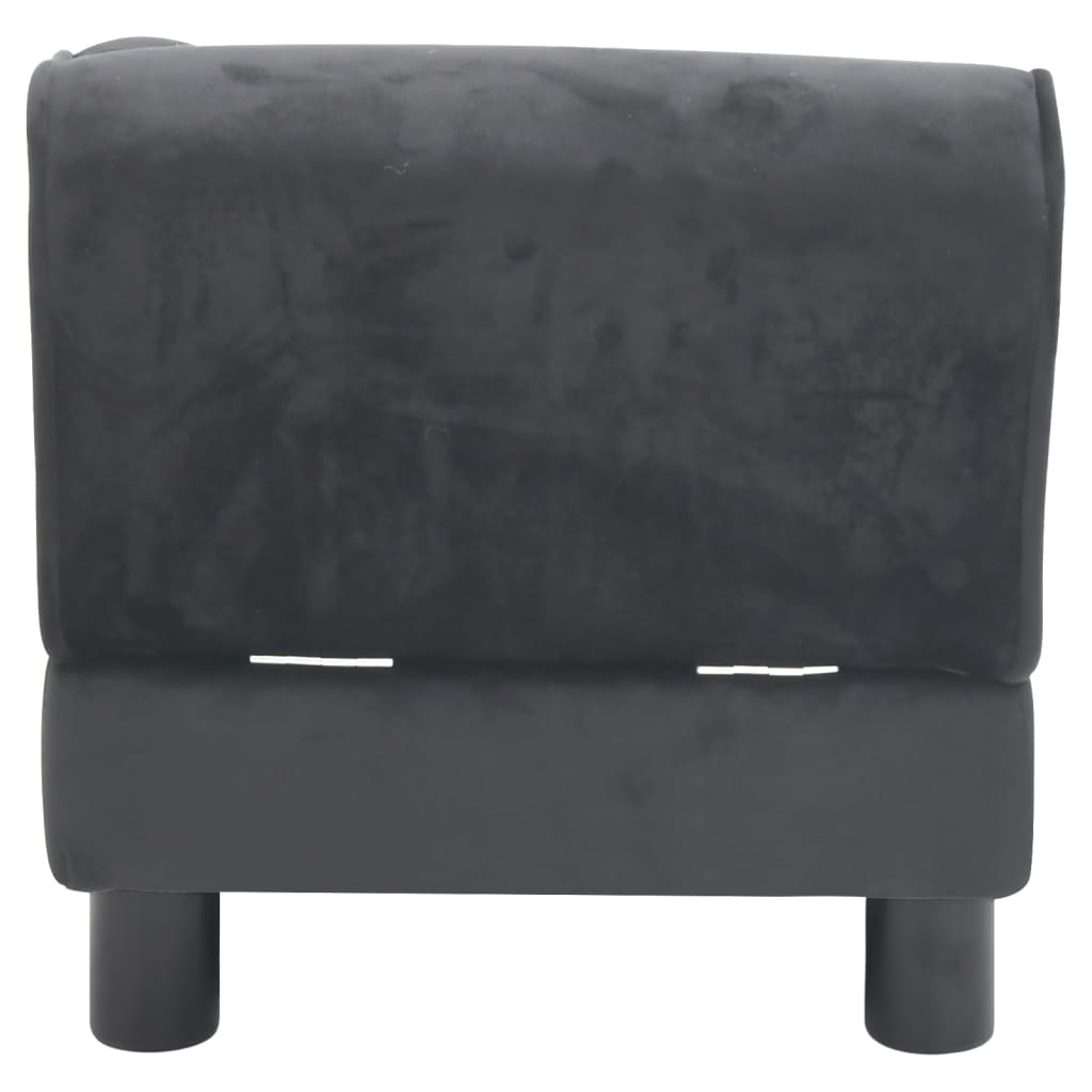 Berkfield Dog Sofa Dark Grey 57x34x36 cm Plush