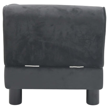 Berkfield Dog Sofa Dark Grey 57x34x36 cm Plush