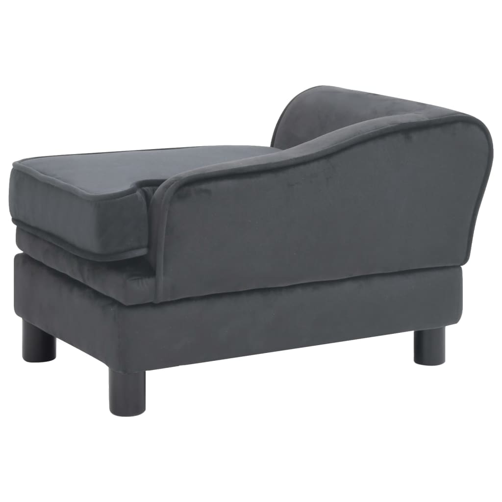 Berkfield Dog Sofa Dark Grey 57x34x36 cm Plush