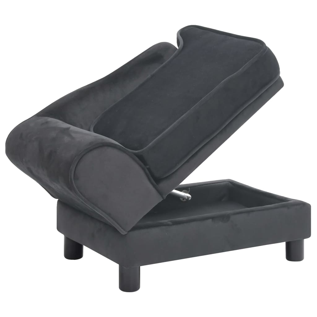 Berkfield Dog Sofa Dark Grey 57x34x36 cm Plush