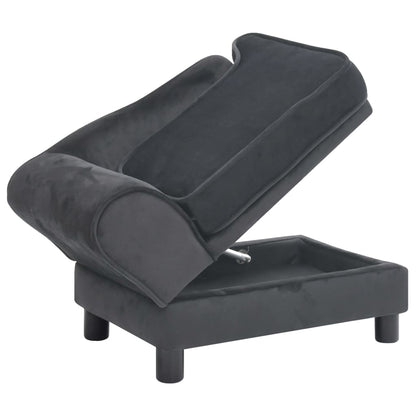 Berkfield Dog Sofa Dark Grey 57x34x36 cm Plush