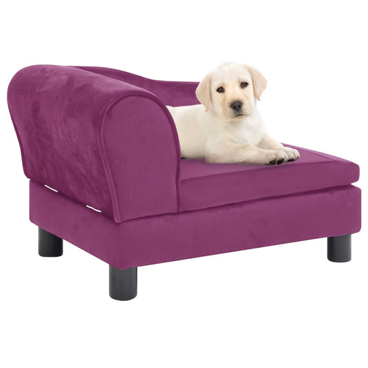 Berkfield Dog Sofa Burgundy 57x34x36 cm Plush