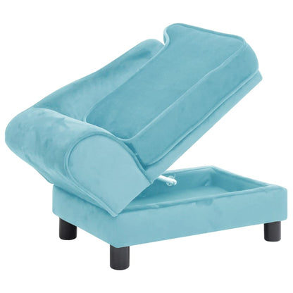 Berkfield Dog Sofa Turquoise 57x34x36 cm Plush