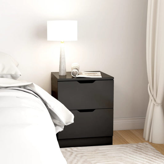 Berkfield Bedside Cabinet Black 40x40x50 cm Engineered Wood
