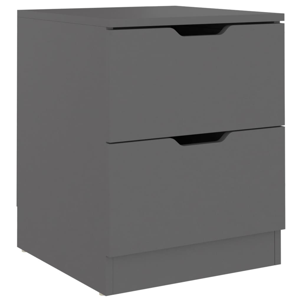 Berkfield Bedside Cabinet Grey 40x40x50 cm Engineered Wood