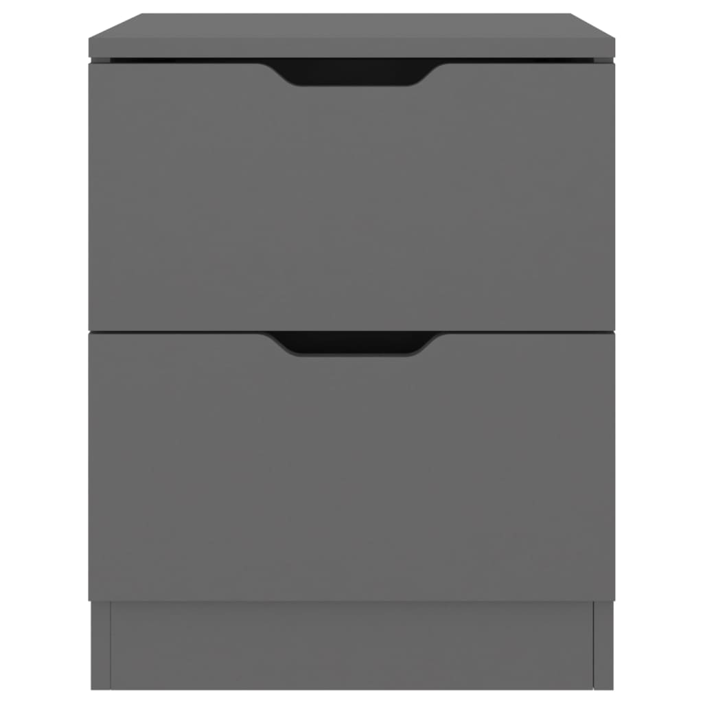 Berkfield Bedside Cabinet Grey 40x40x50 cm Engineered Wood