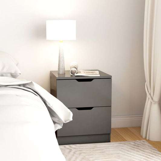 Berkfield Bedside Cabinet Grey 40x40x50 cm Engineered Wood