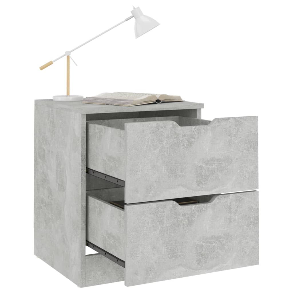 Berkfield Bedside Cabinet Concrete Grey 40x40x50 cm Engineered Wood