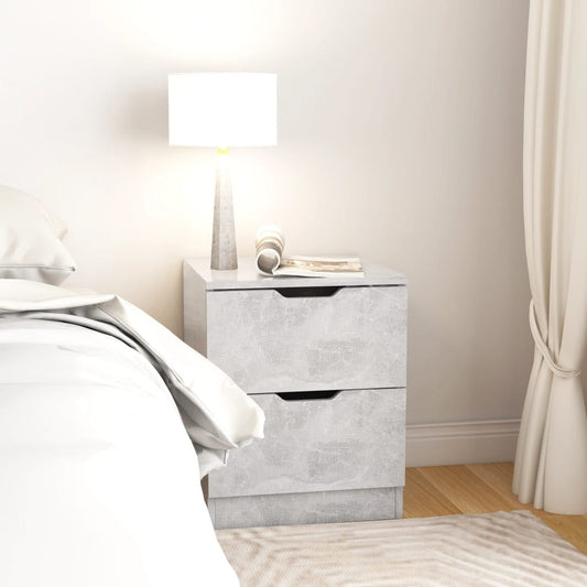 Berkfield Bedside Cabinet Concrete Grey 40x40x50 cm Engineered Wood