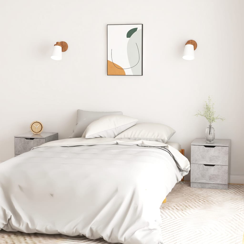 Berkfield Bedside Cabinets 2 pcs Concrete Grey 40x40x50 cm Engineered Wood