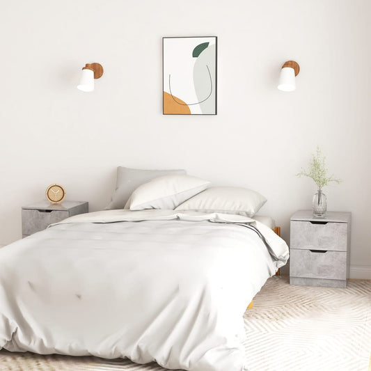 Berkfield Bedside Cabinets 2 pcs Concrete Grey 40x40x50 cm Engineered Wood