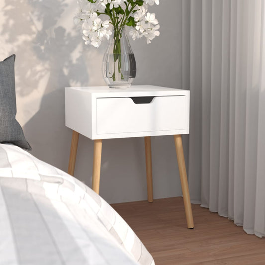 Berkfield Bedside Cabinet White 40x40x56 cm Engineered Wood