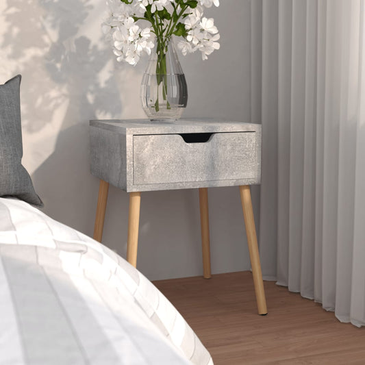 Berkfield Bedside Cabinet Concrete Grey 40x40x56 cm Engineered Wood