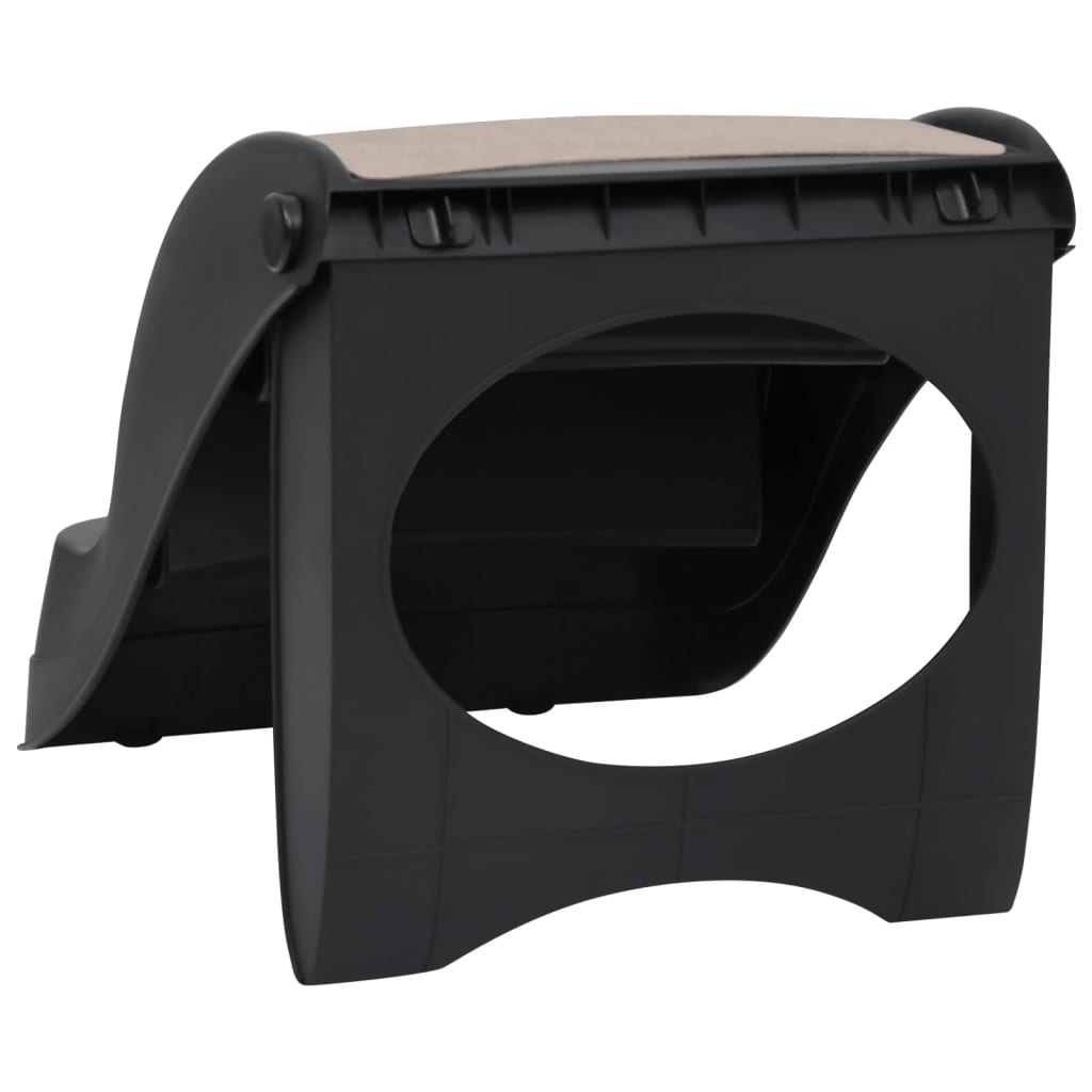 Berkfield Folding 3-Step Dog Stairs Black