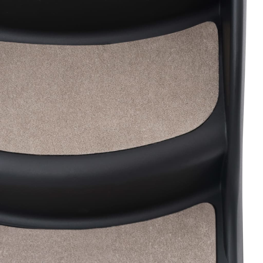 Berkfield Folding 3-Step Dog Stairs Black