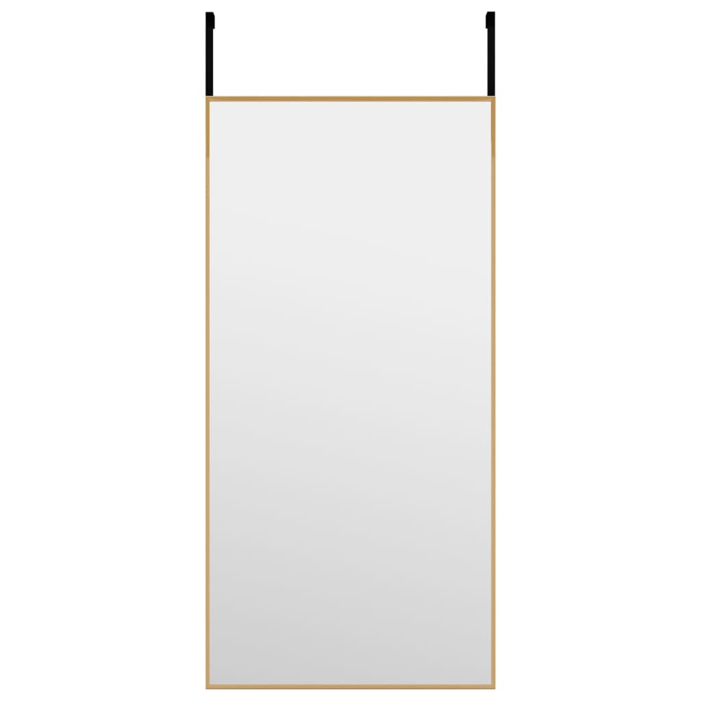 Berkfield Door Mirror Gold 30x60 cm Glass and Aluminium