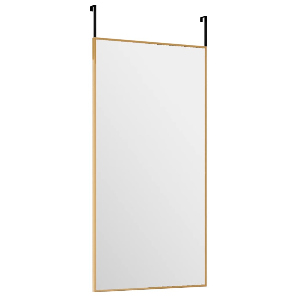 Berkfield Door Mirror Gold 30x60 cm Glass and Aluminium