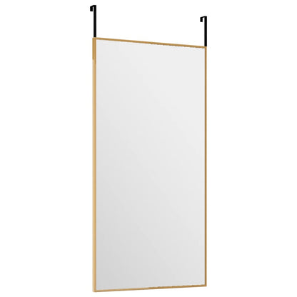 Berkfield Door Mirror Gold 30x60 cm Glass and Aluminium