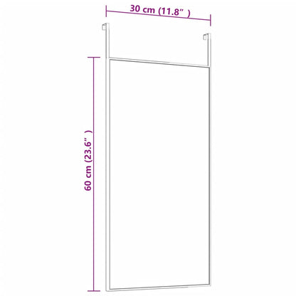 Berkfield Door Mirror Gold 30x60 cm Glass and Aluminium