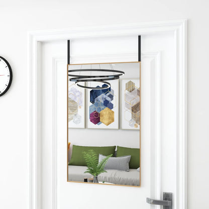 Berkfield Door Mirror Gold 50x80 cm Glass and Aluminium