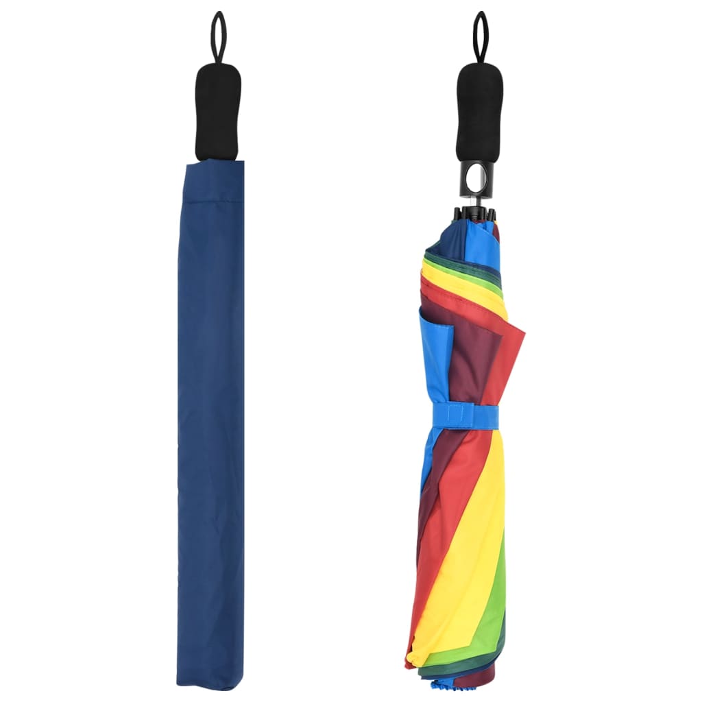 Berkfield Automatic Folding Umbrella Multicolour 124 cm