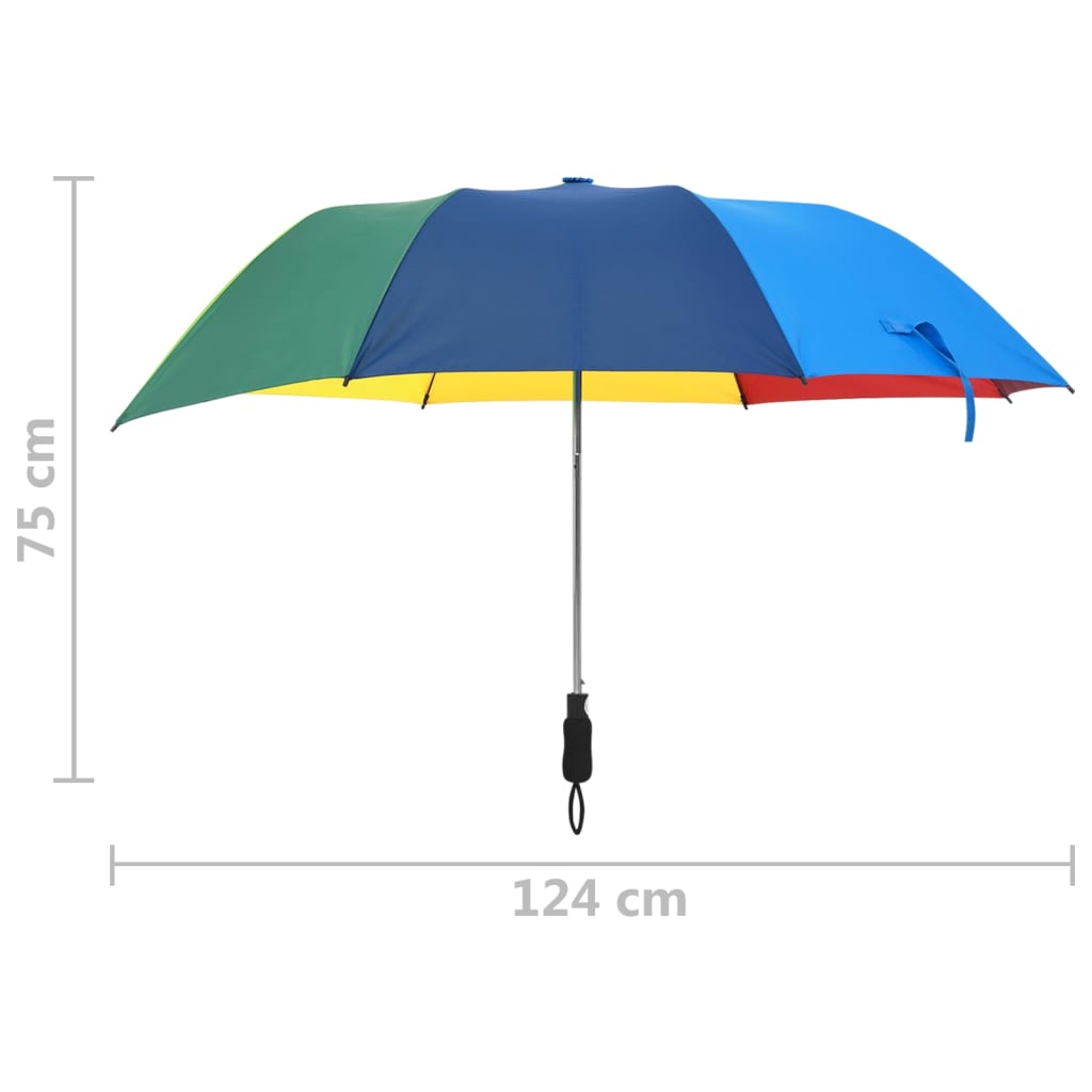 Berkfield Automatic Folding Umbrella Multicolour 124 cm