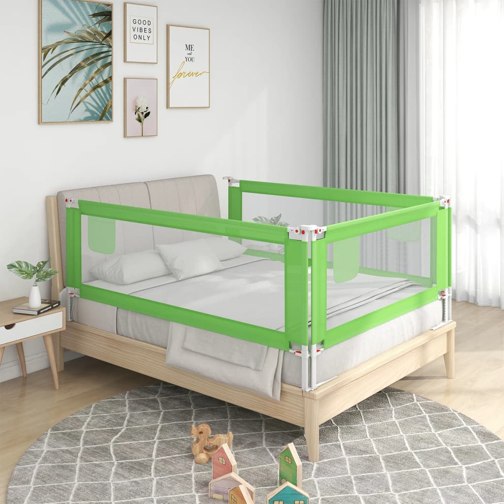 Berkfield Toddler Safety Bed Rail Green 100x25 cm Fabric