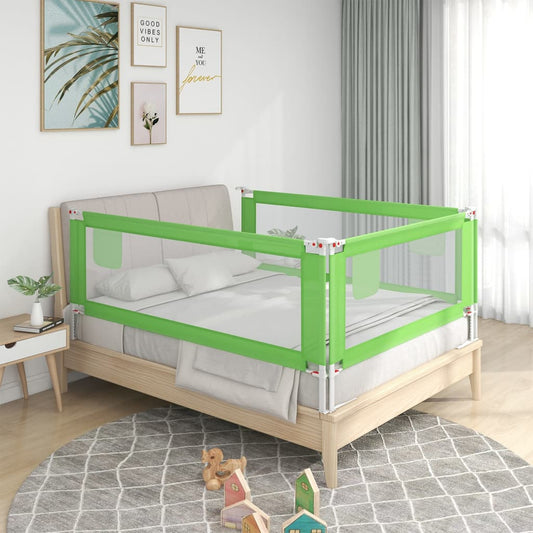 Berkfield Toddler Safety Bed Rail Green 150x25 cm Fabric