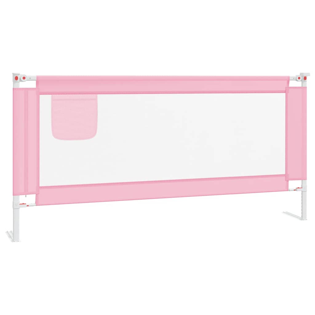 Berkfield Toddler Safety Bed Rail Pink 190x25 cm Fabric