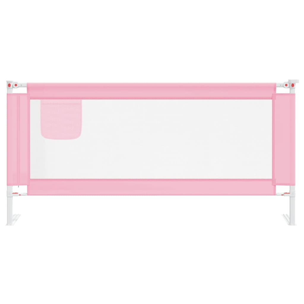 Berkfield Toddler Safety Bed Rail Pink 190x25 cm Fabric