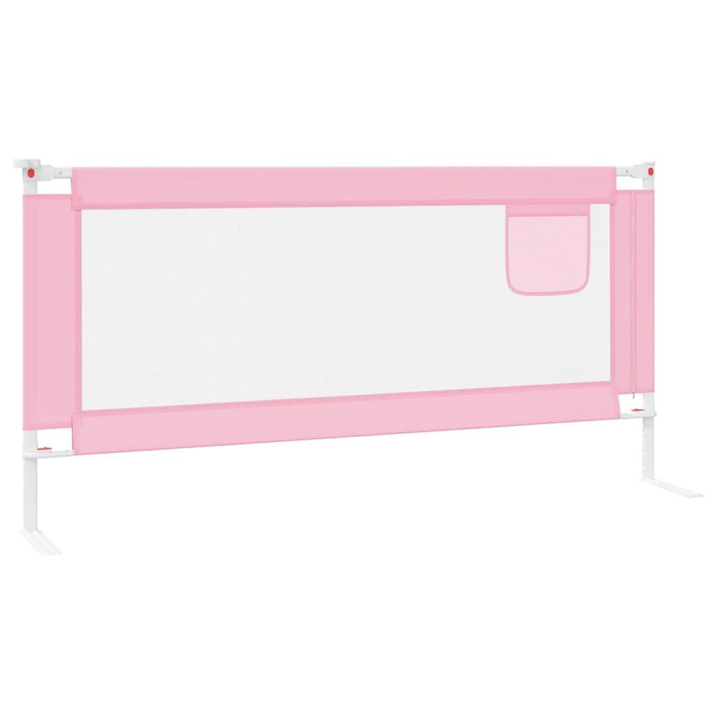 Berkfield Toddler Safety Bed Rail Pink 190x25 cm Fabric