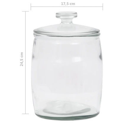 Berkfield Storage Glass Jars with Lid 4 pcs 3850 ml