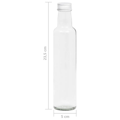 Berkfield Small Glass Bottles 260 ml with Screw Cap 20 pcs