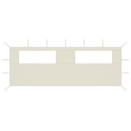 Berkfield Gazebo Sidewall with Windows 6x2 m Cream