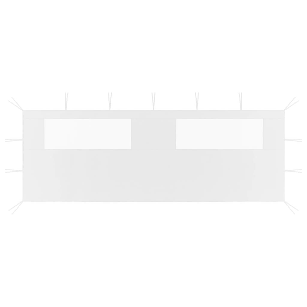 Berkfield Gazebo Sidewall with Windows 6x2 m White